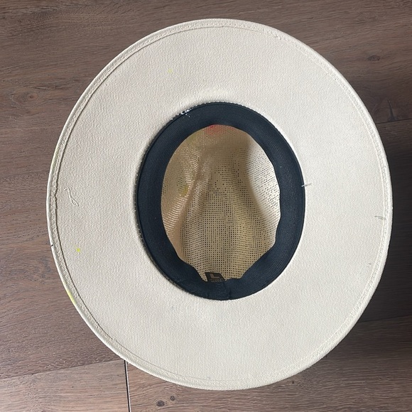 Artisanal Mexican Sombreros Hand Painted Fedora Floral Sombrero Panama Bohemian - Picture 5 of 8